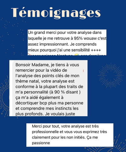 Analyse des points clés de votre thème natal